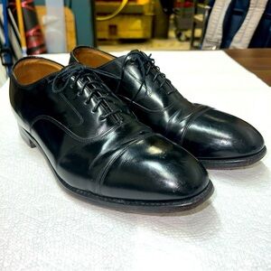 Johnston & Murphy Optima Men's Black Cap Toe Oxford Shoes Size 11D